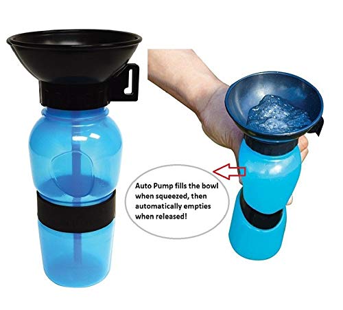 Portable Pet Water Bottle with Pump Dispenser