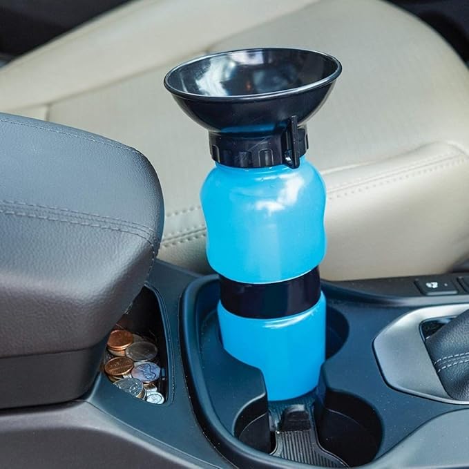 Portable Pet Water Bottle with Pump Dispenser