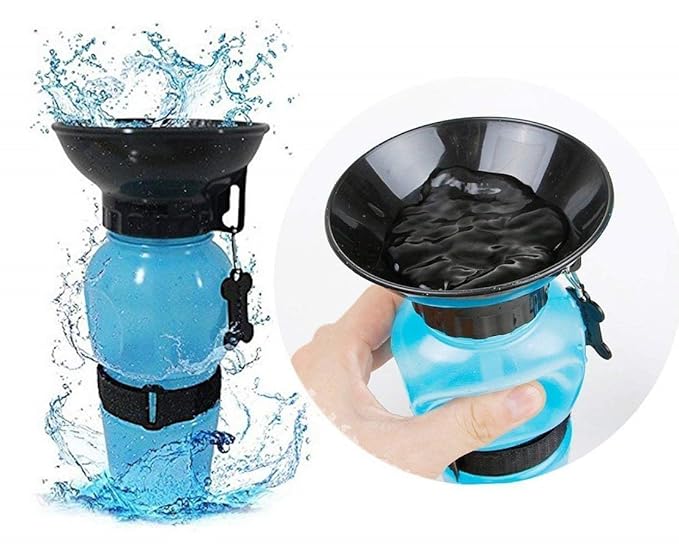 Portable Pet Water Bottle with Pump Dispenser