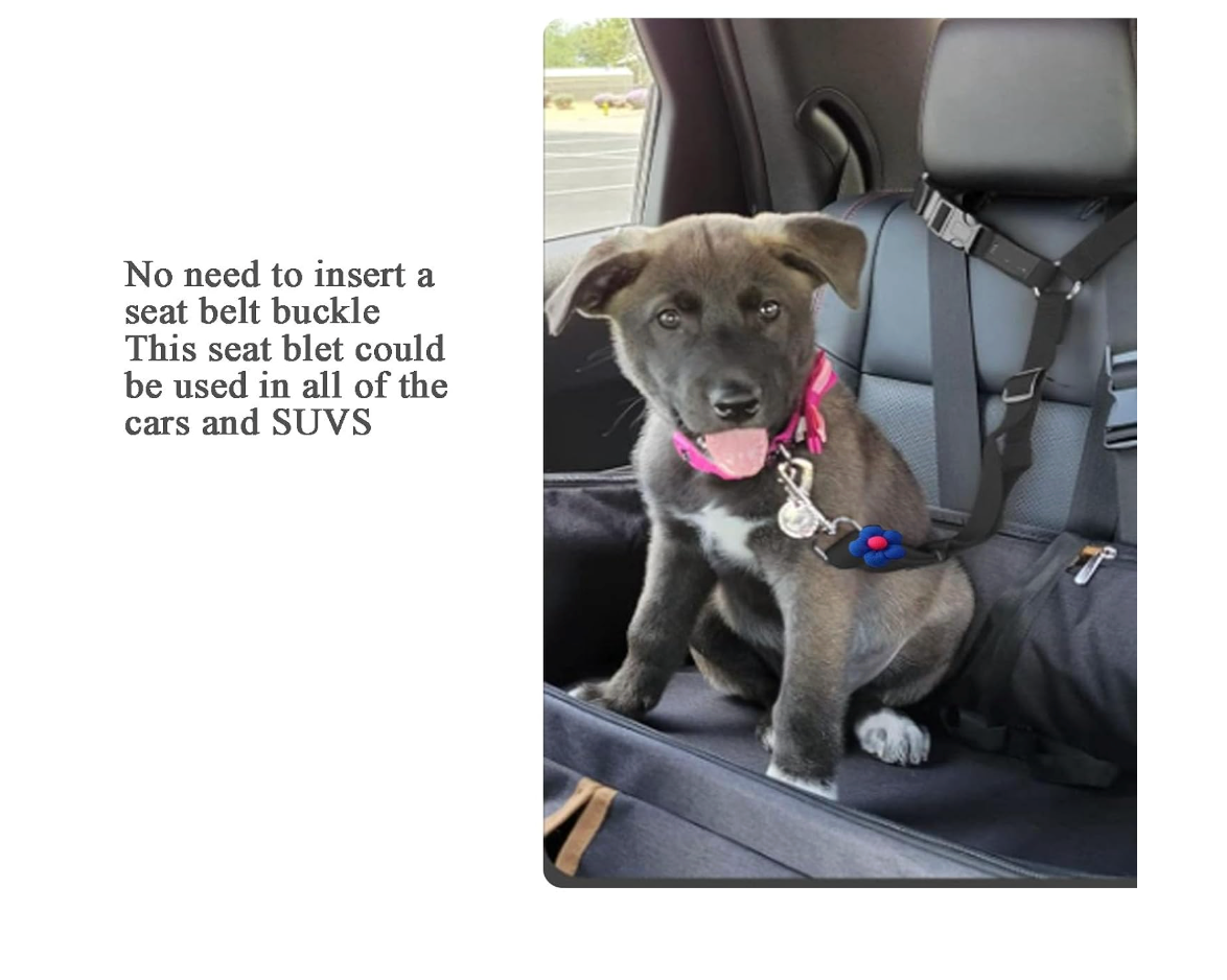 Adjustable Car Seat Tether for Dogs