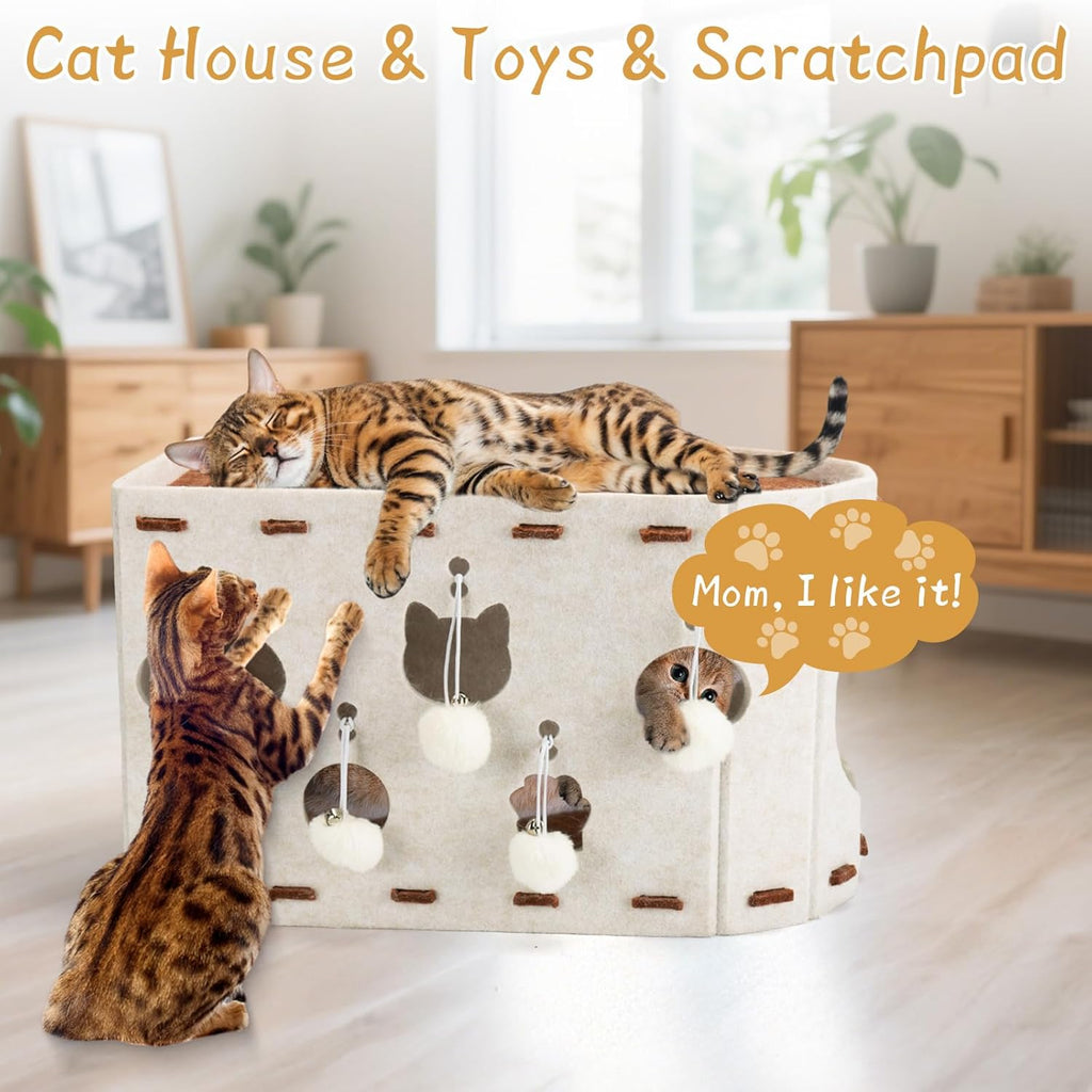 Felt Scratch-Resistant Cat House