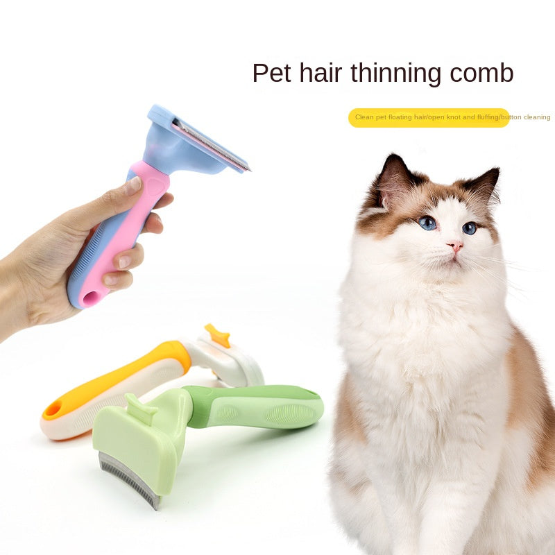 Self-Cleaning Deshedding Comb for Cats & Dogs