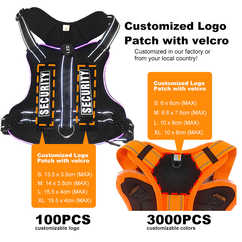 Rechargeable LED Safety Harness for Dogs