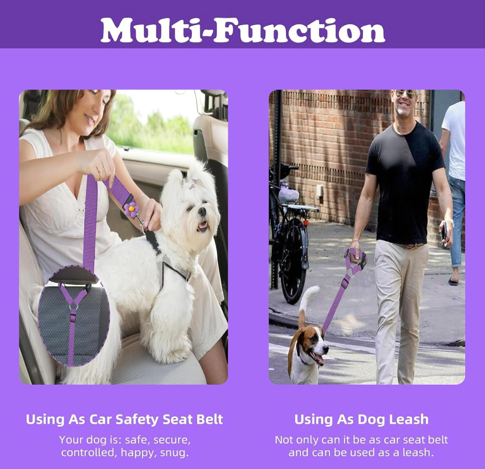 Adjustable Car Seat Tether for Dogs