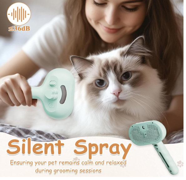 3-in-1 Steam Grooming Brush for Cats